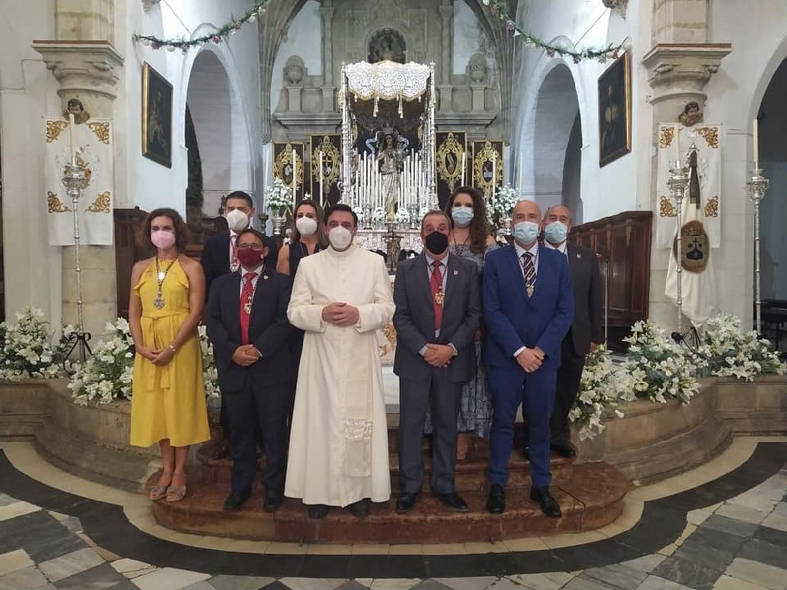 Integrantes del Consejo Local de Hermandades, tras jurar los cargos