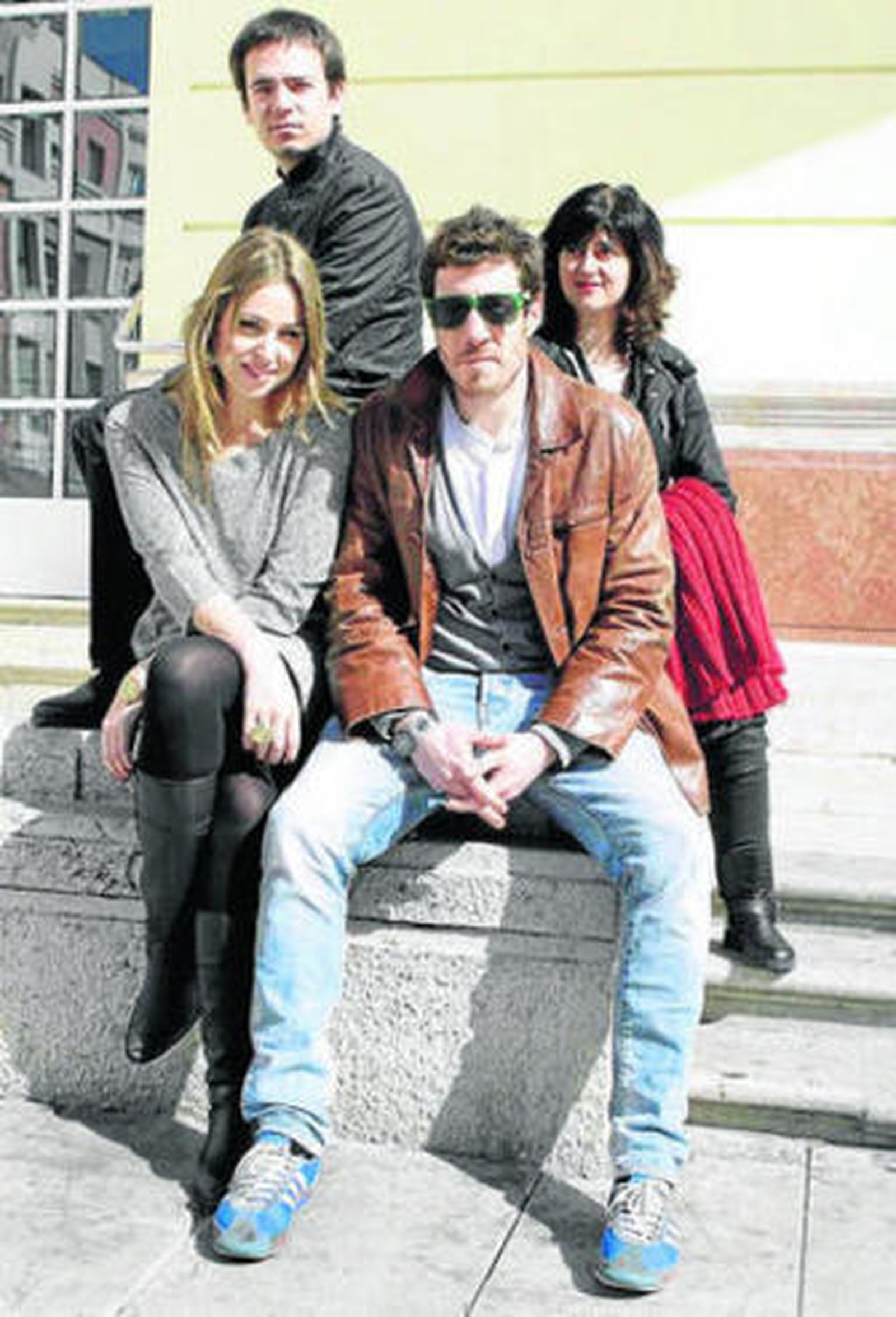 Río, Horcajada, López-Tagle y Rosa, ayer, en el Cervantes.