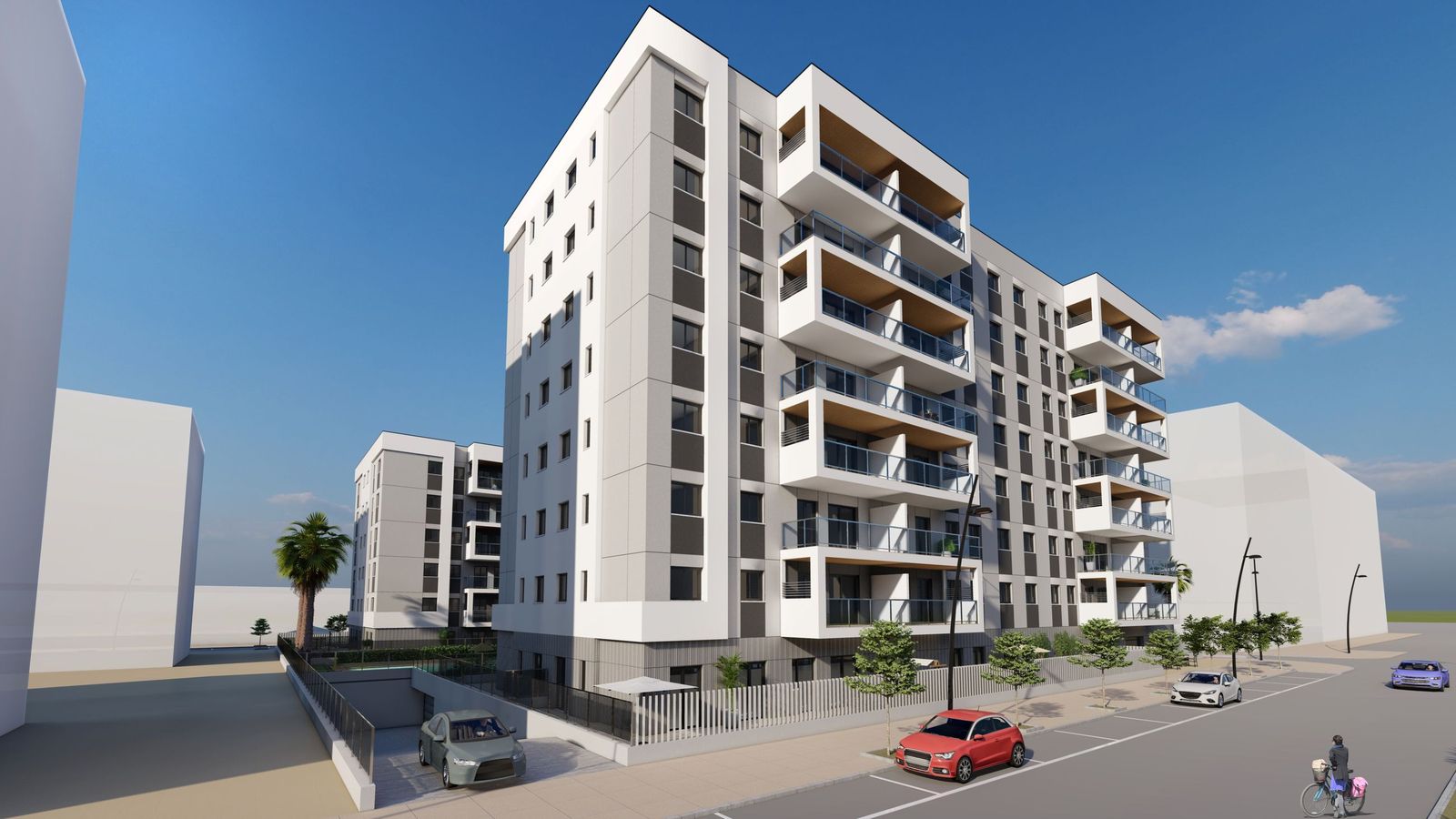 Render del nuevo edificio a edificar junto al Hospital Mediterráneo.