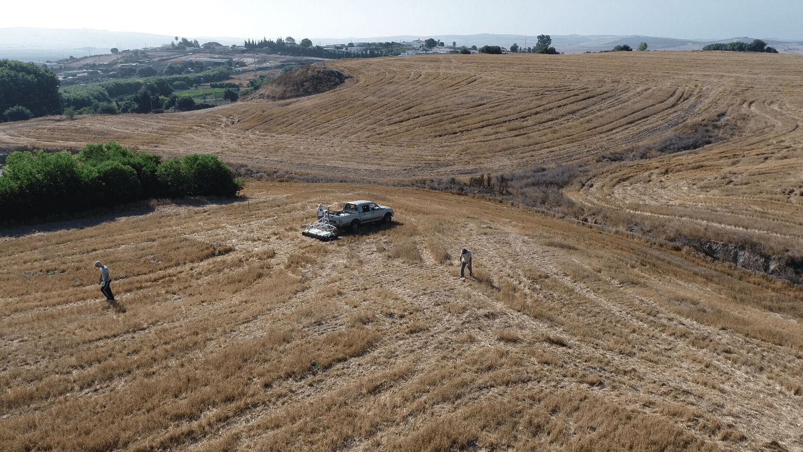Trabajos con el georradar de la UCA en el yacimiento de Asta Regia.