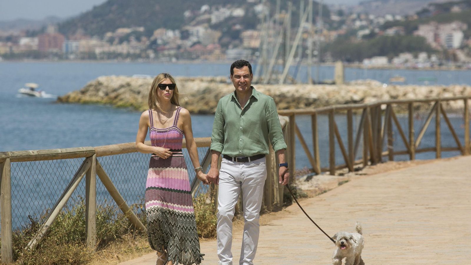 Moreno, este sábado, de paseo en Málaga.