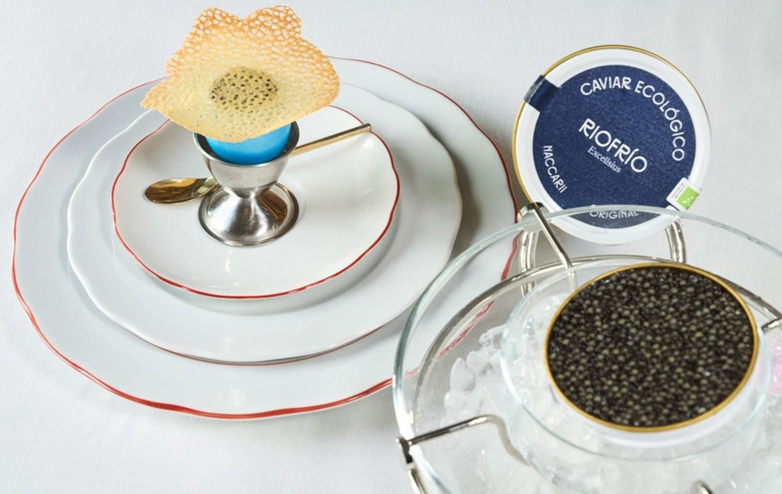 Cavier con foie en El Patio de Claudio, en Hotel Único, en Madrid Cavier con foie en El Patio de Claudio, en Hotel Único, en Madrid