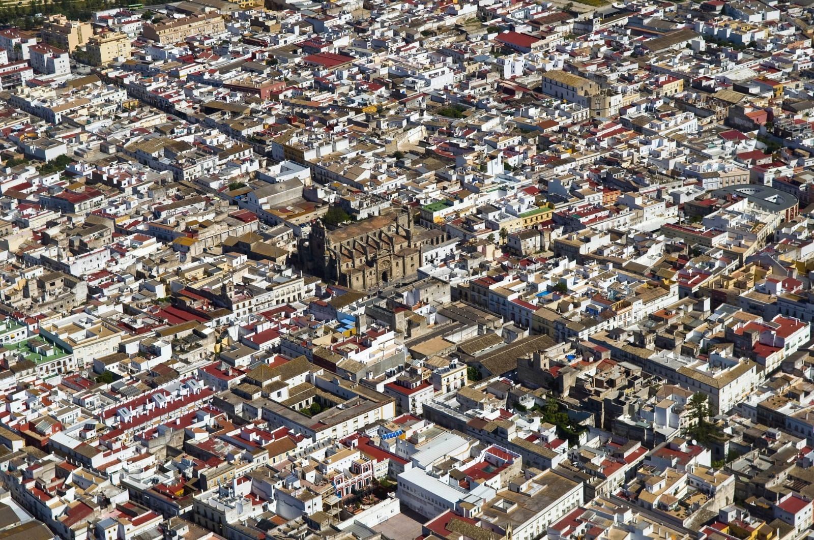 Una vista aérea de El Puerto de Santa María.