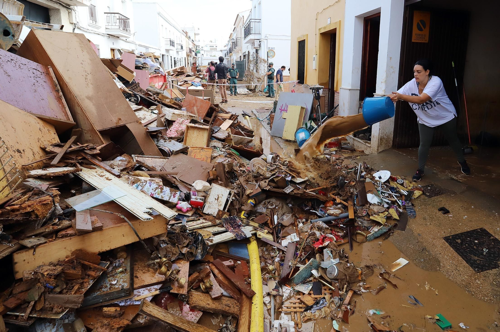 Imágenes de los destrozos provocados por el temporal en Lepe