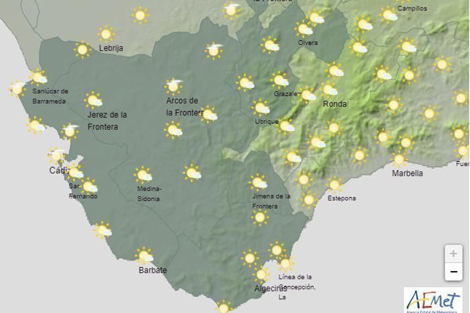 El tiempo en Cádiz 7 septiembre