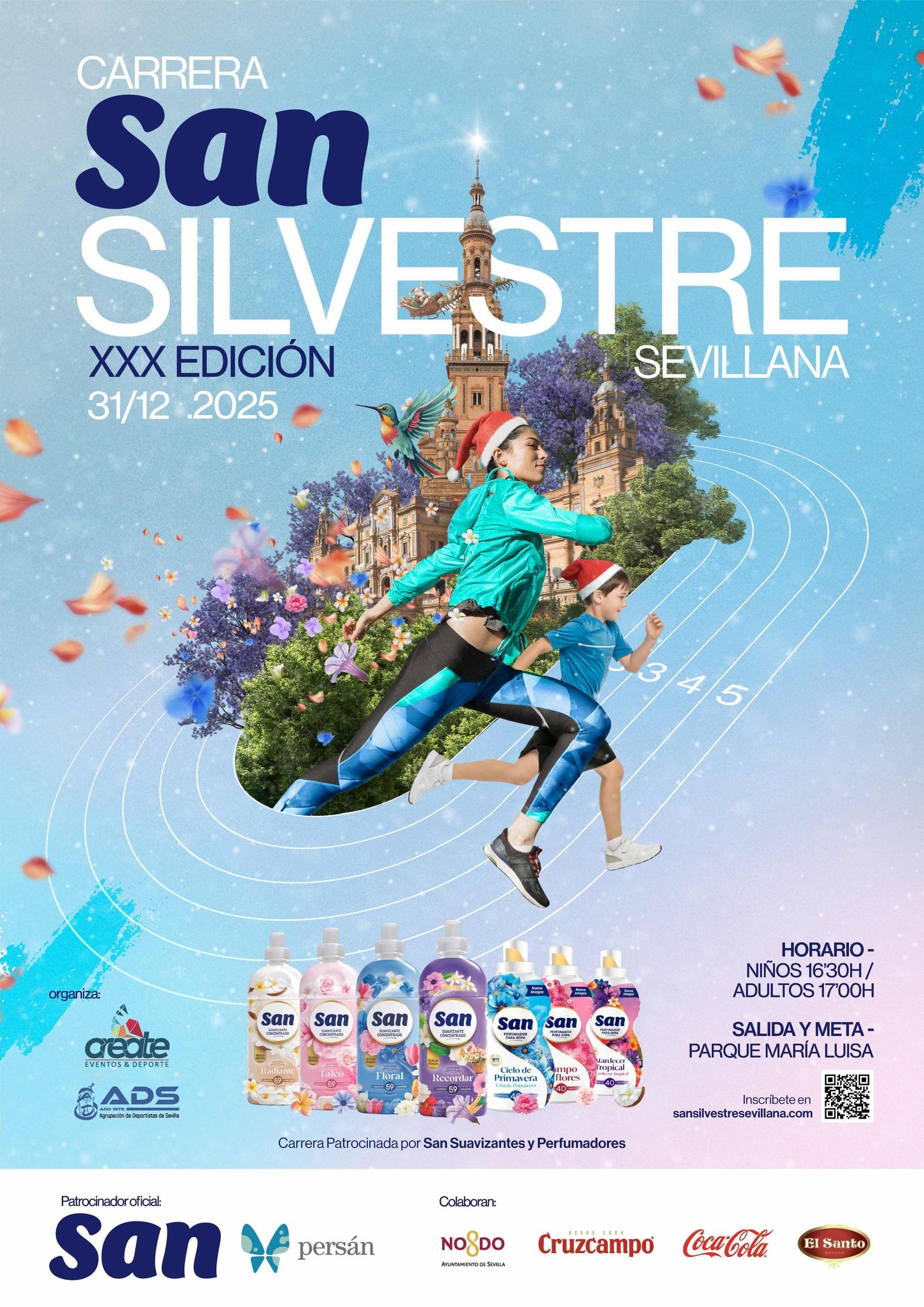 Cartel de la edición 30 de la SAN Silvestre sevillana.