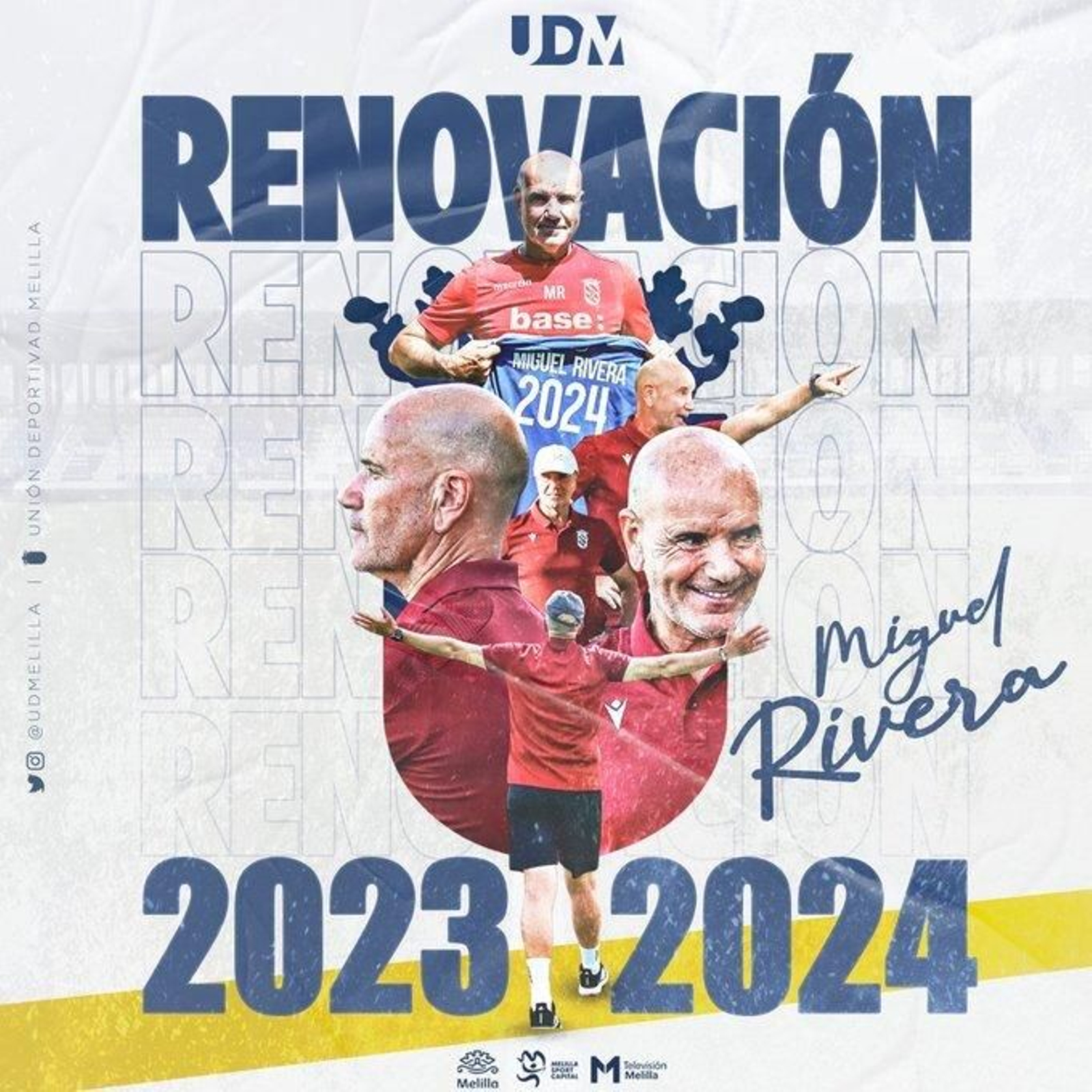 El anuncio de la renovación de Miguel Rivera en la UD Melilla