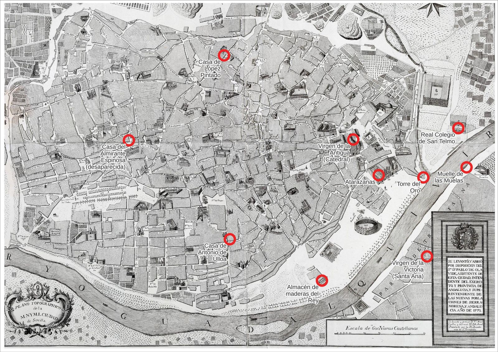 La huella de la Armada en el plano de Olavide.