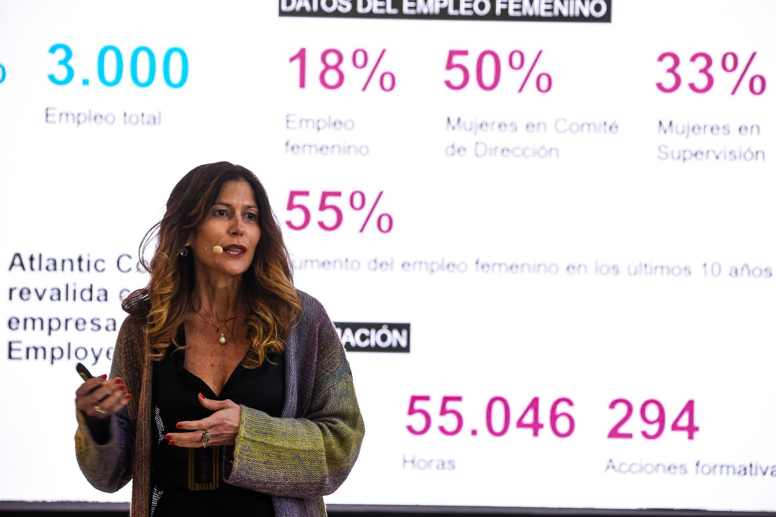 Imágenes de la presentación del balance de 2022 de Atlantic Copper