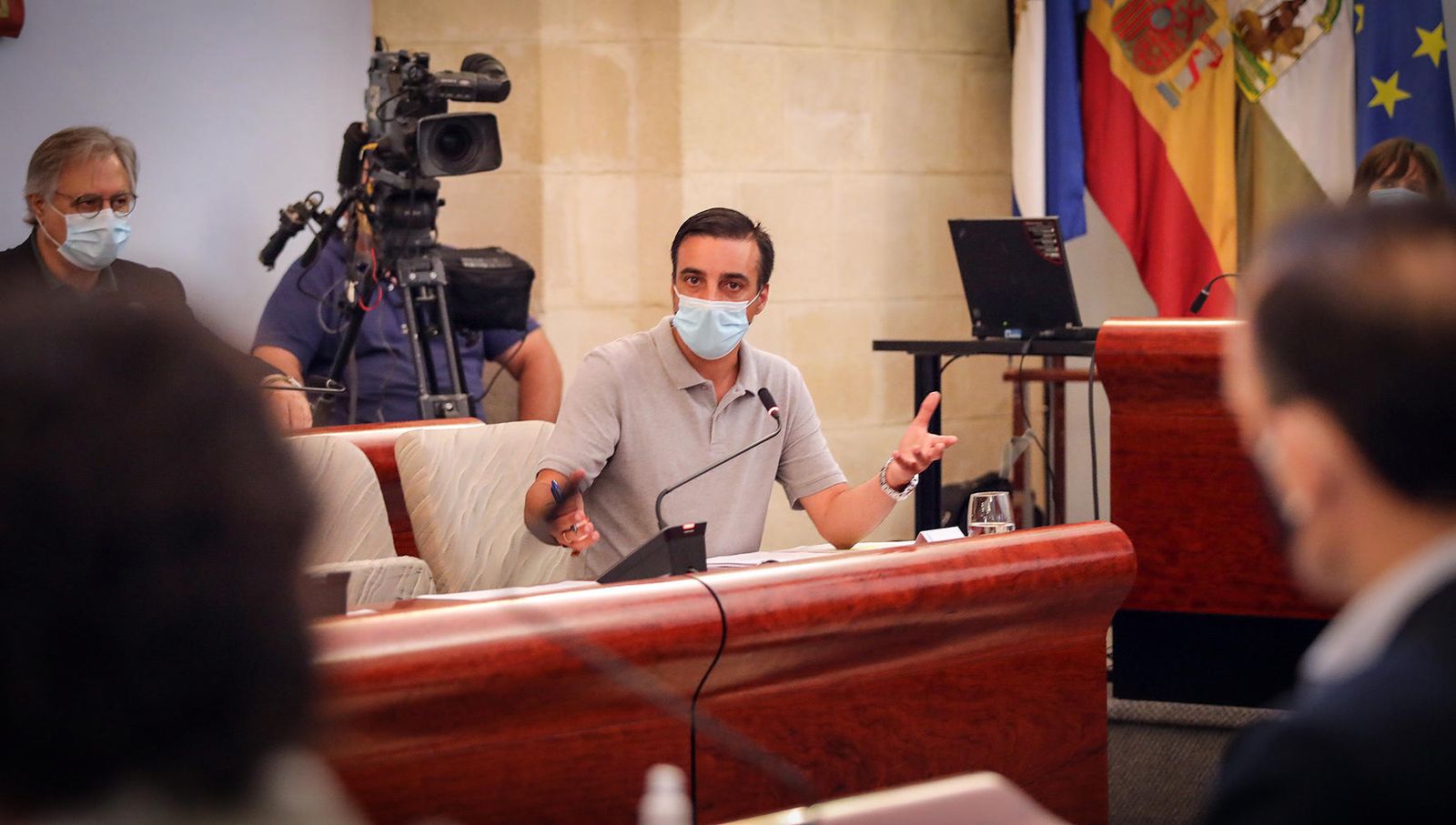 José Antonio Díaz, durante un pleno municipal.