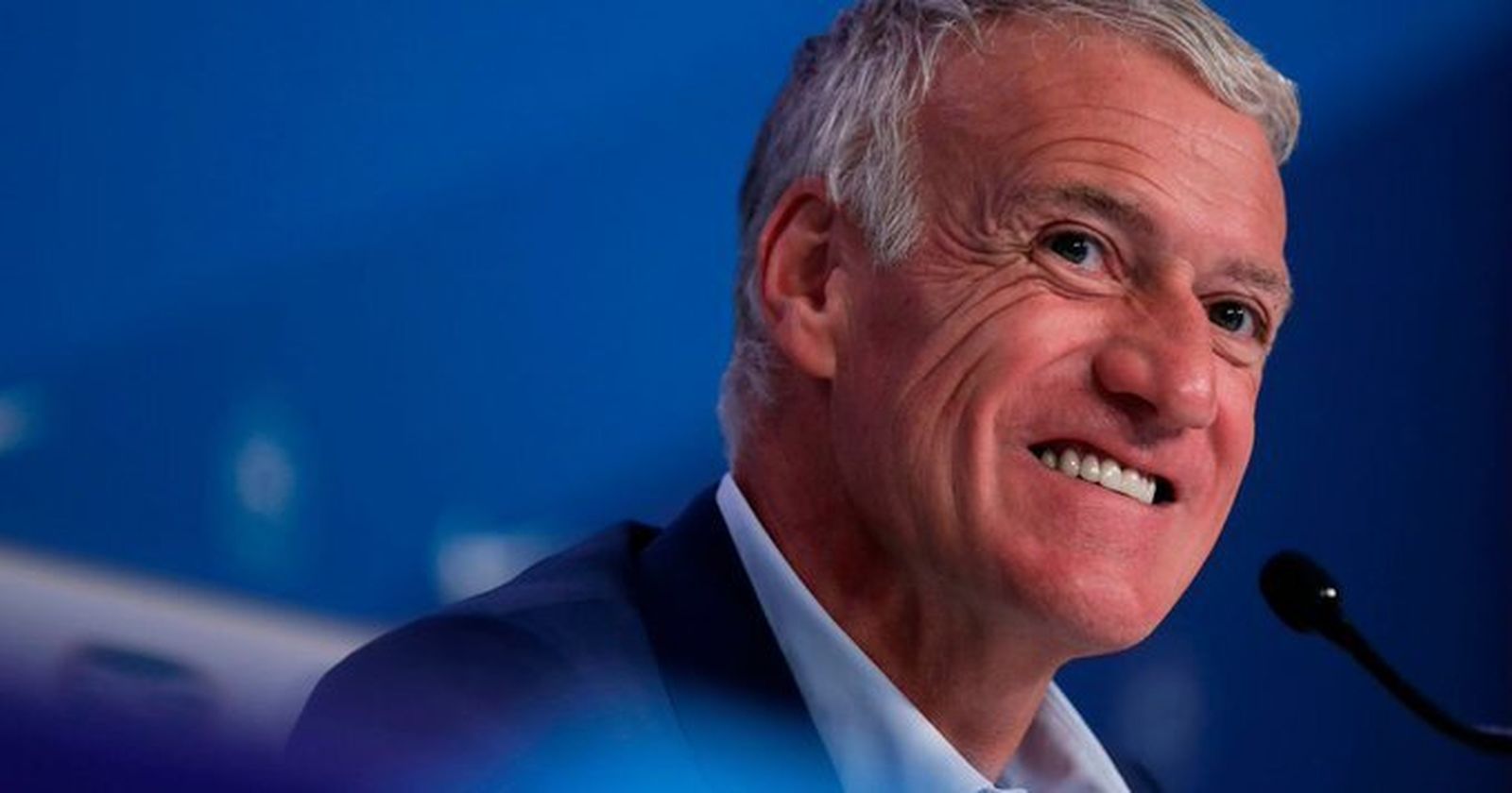 Didier Deschamps, seleccionador francés, durante su rueda de prensa.