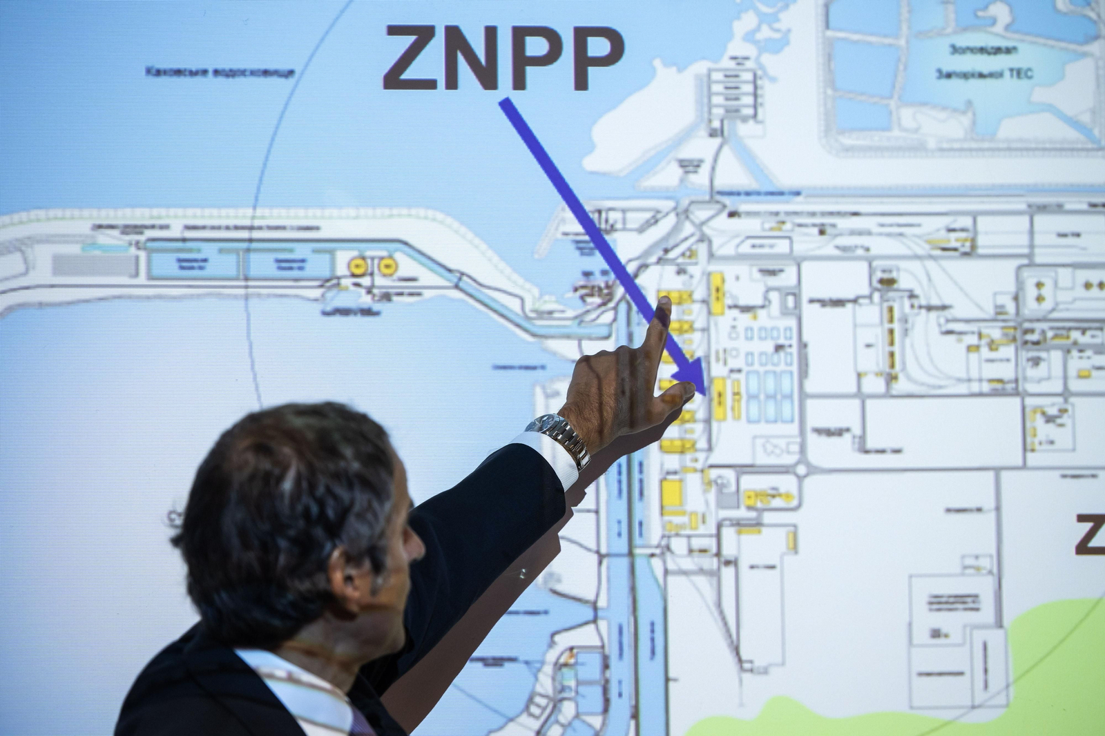 El director general del OIEA, Rafael Grossi, durante la rueda de prensa en Viena.