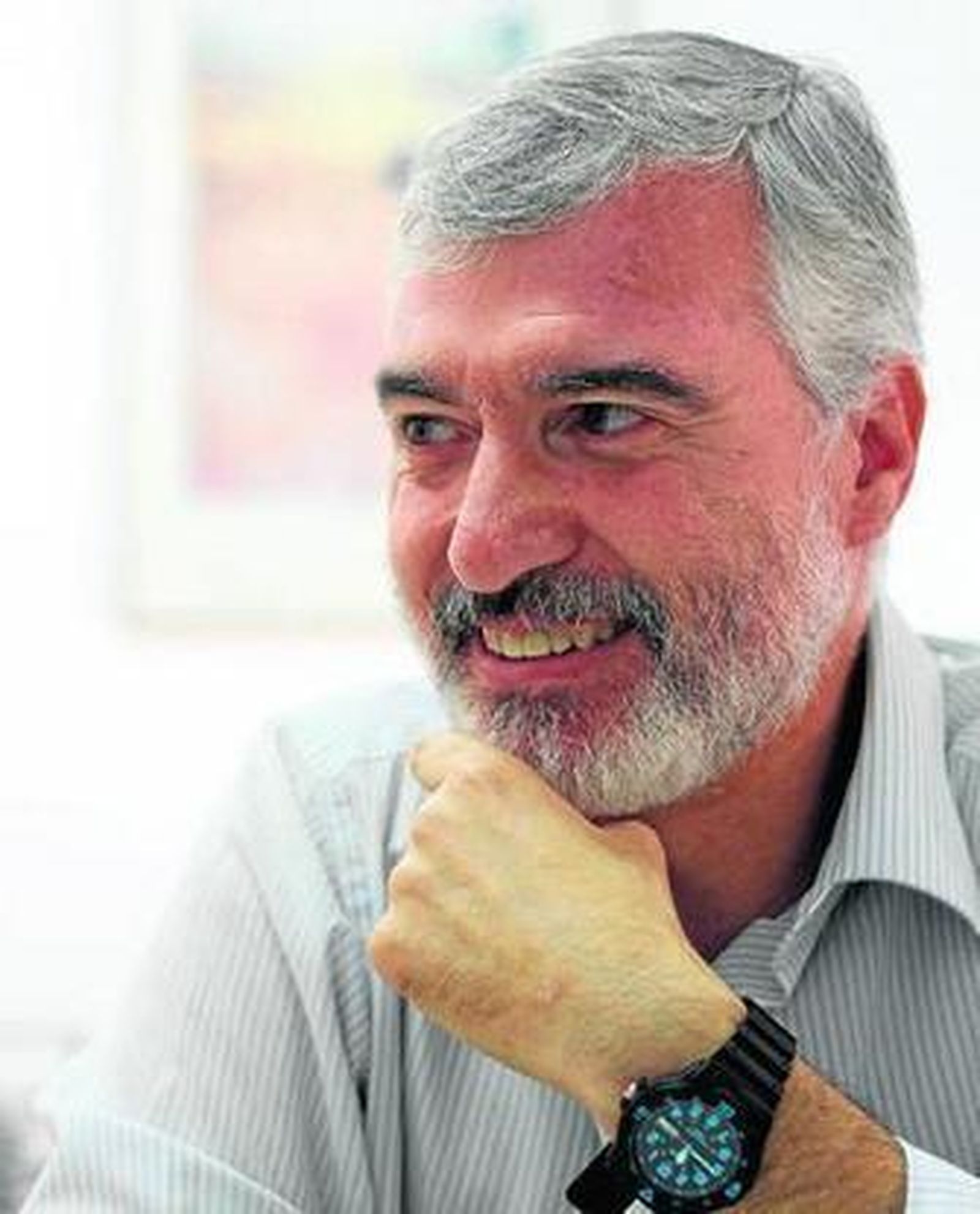 Juan Pedro Delgado, en su despacho profesional de la calle Carlos de Cepeda.