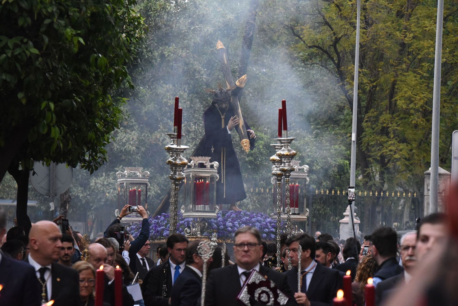 El Señor del Soberano Poder, en su vía crucis del año pasado.