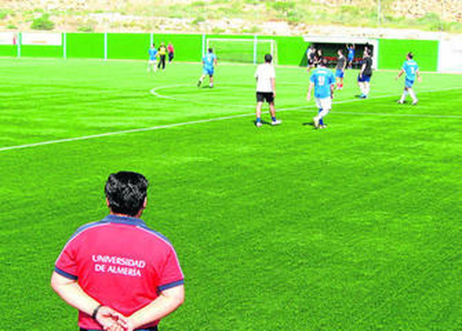 Uno de los partidos de fútbol 7 disputado en la pasada edición del Trofeo Rector.