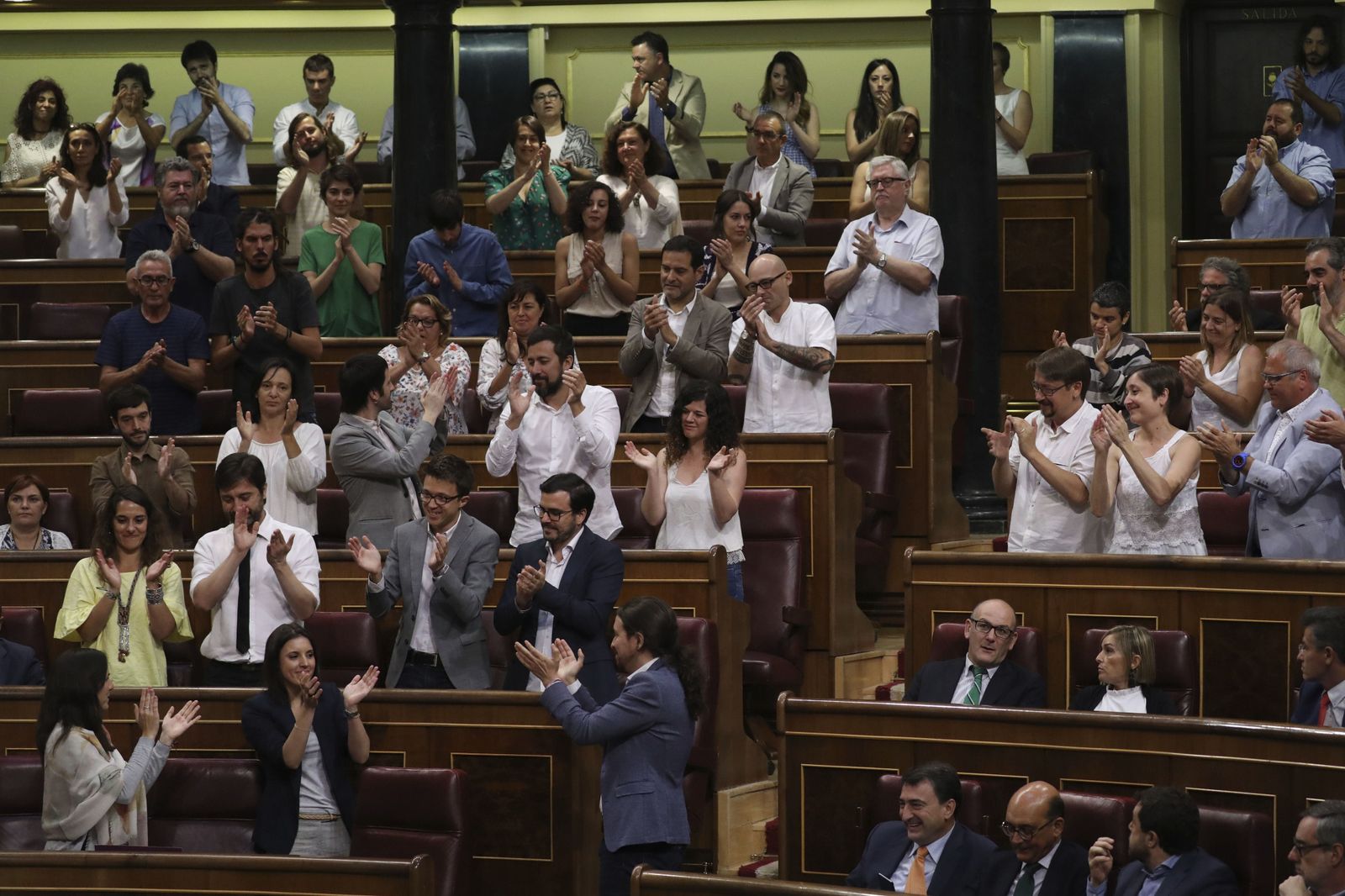 Las imágenes de la moción de censura de Unidos Podemos a Rajoy