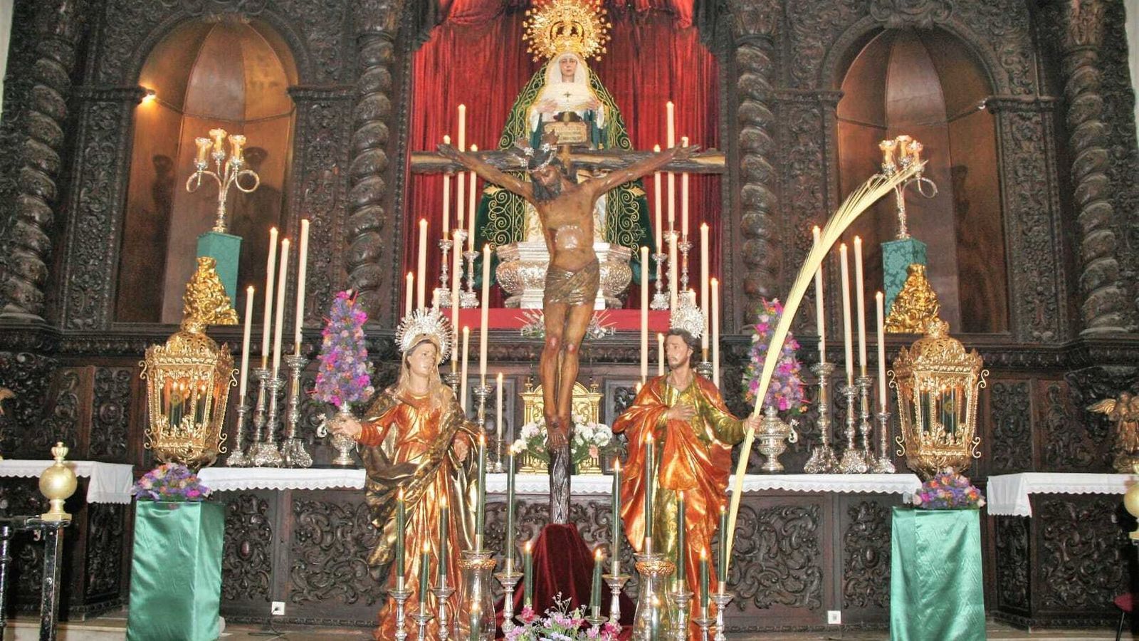 Las imágenes de la hermandad de la Veracruz.