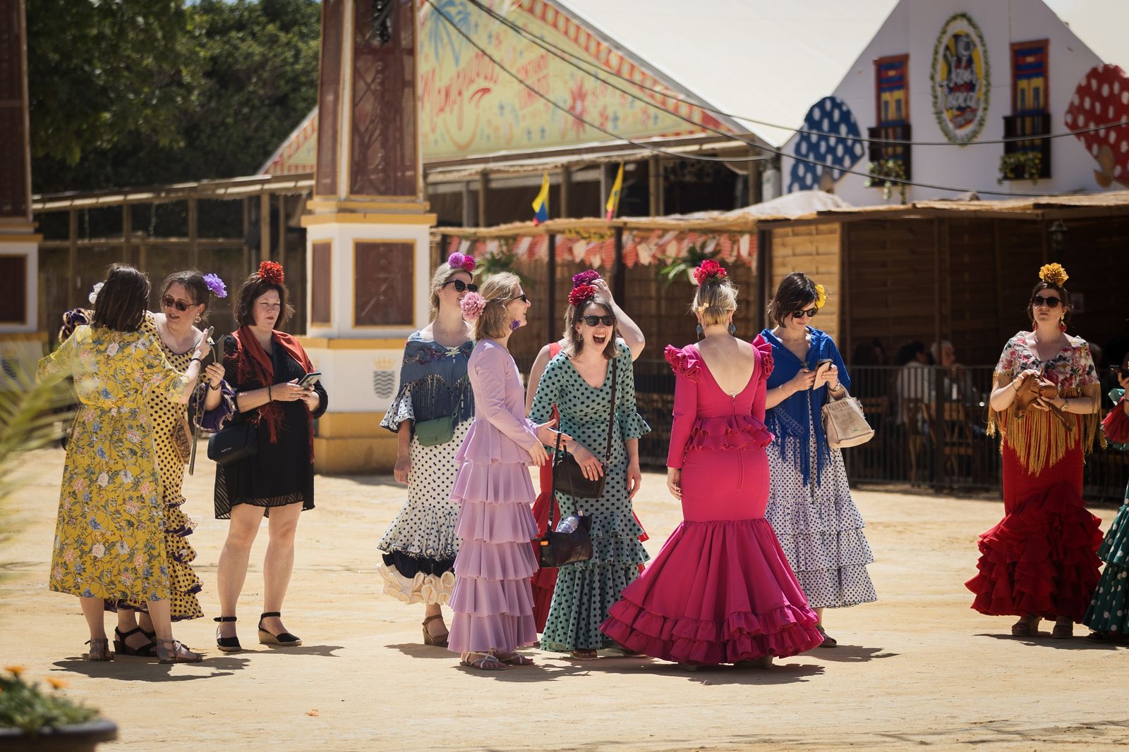 Calor y ambiente en el último día de la Feria de Jerez