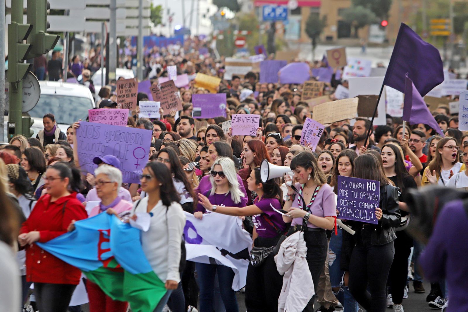 Imágenes de la manifestación 8M en Jerez
