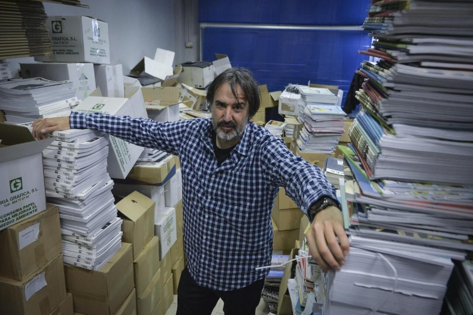 Ángel L. Fernández, durante la entrevista.