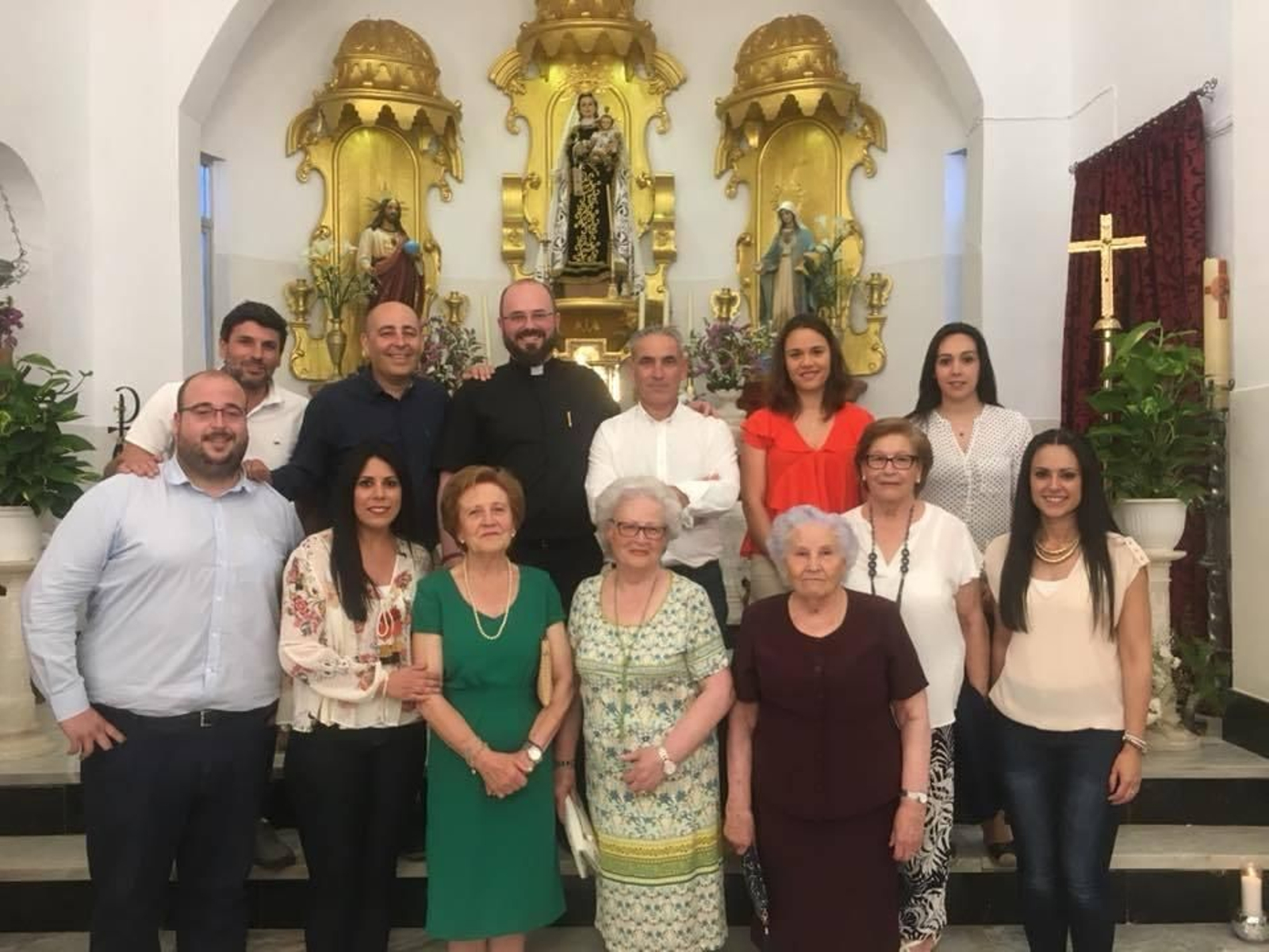 El alcalde de Huércal-Overa estuvo en la Misa de reapertura.