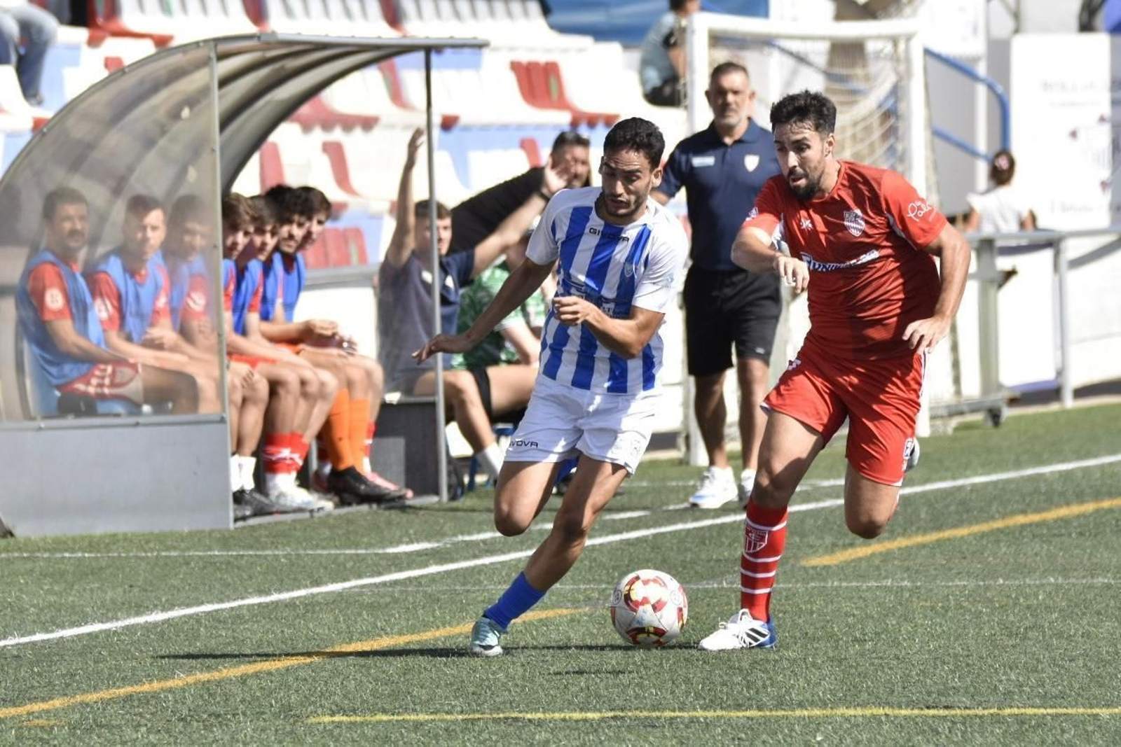 Un lance del derbi ante La Palma de la temporada pasada.