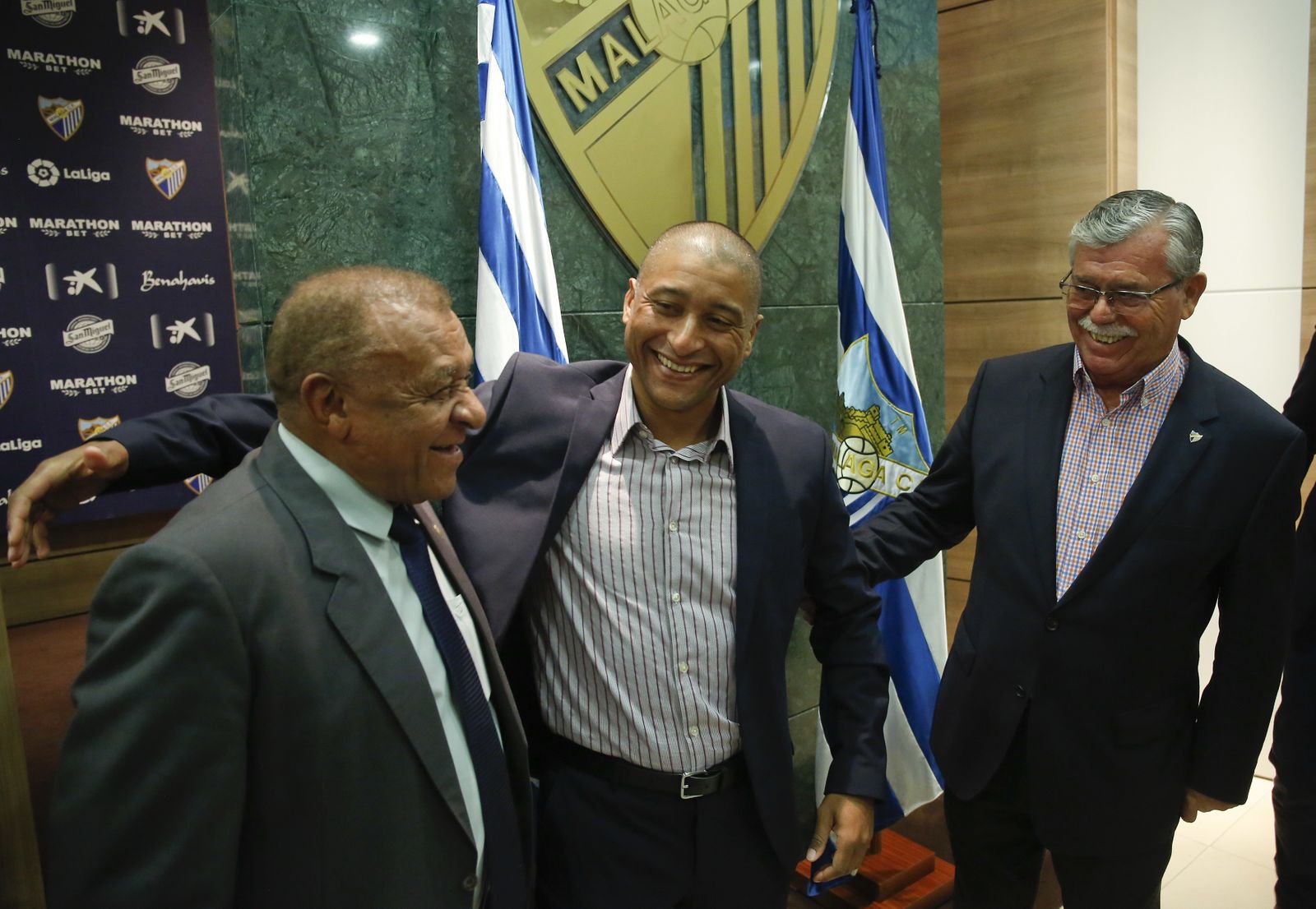 Presentación de Marcelo Romero como primer entrenador del Málaga CF