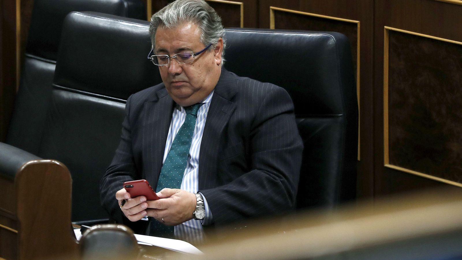 Zoido en su escaño como ministro del Interior