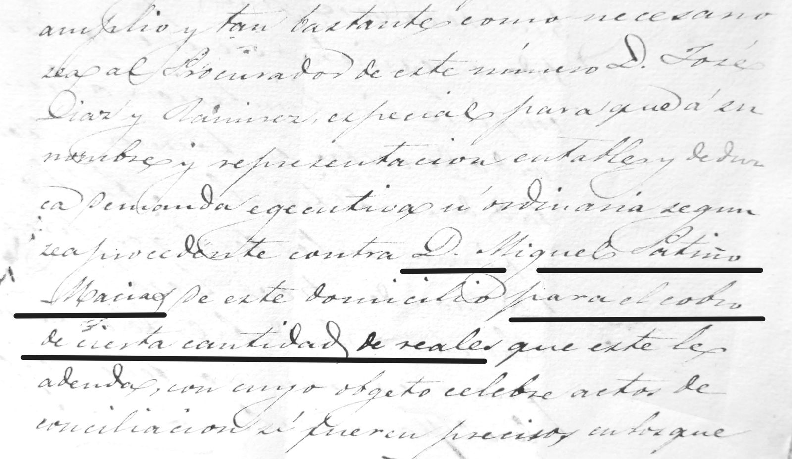 Patiño Macías, obligado a pagar cierta cantidad de reales a Ricardo Rodríguez España.