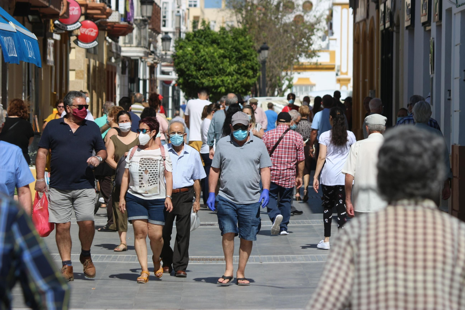 Calle De la Plaza de Puerto Real, uno de los últimos municipios en sumar un positivo