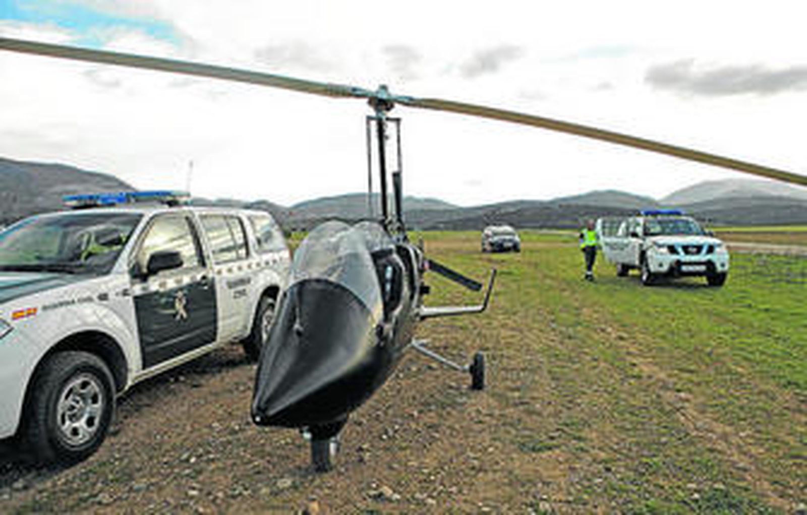 Autogiro cargado con droga e interceptado por la Guardia Civil el pasado diciembre en Ronda.