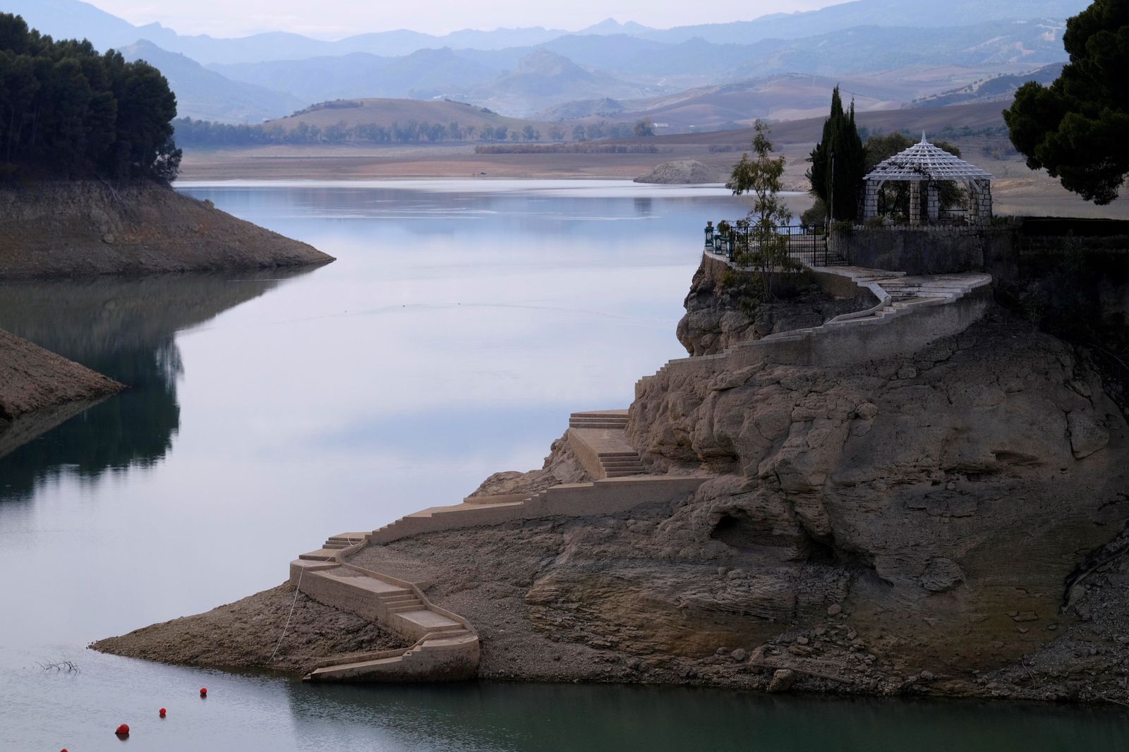 Pantano de Conde del Guadalhorce recientemente.
