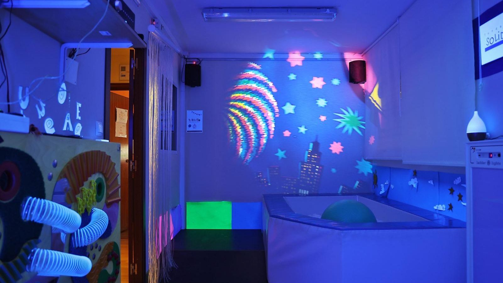 Sala multisensorial de la entidad Asprodesordos.