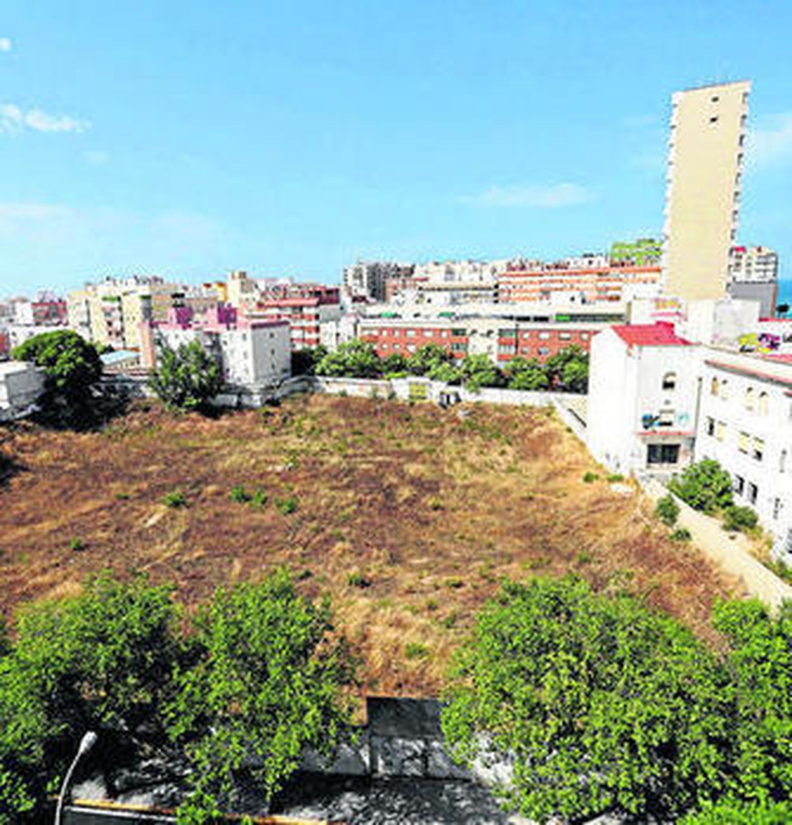 Imagen del solar donde se debía construir la Ciudad de la Justicia.