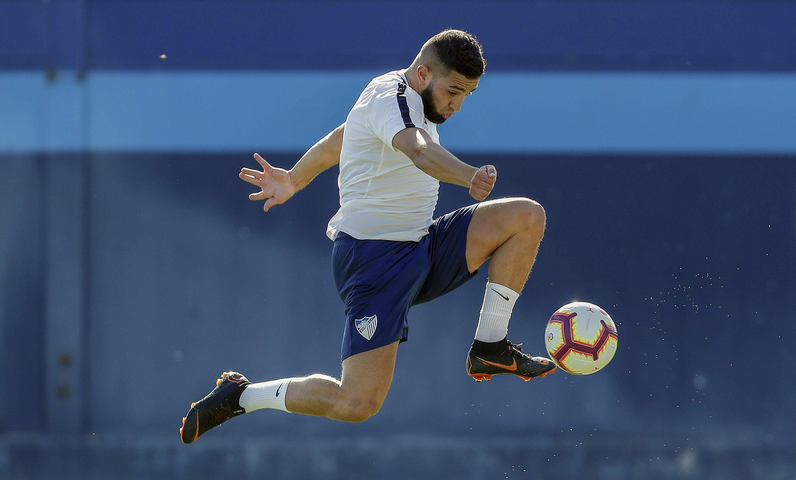 Tighadouini, durante un entrenamiento este verano.