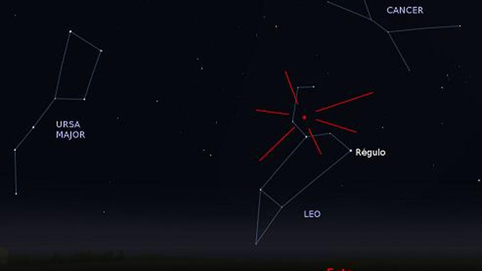 El radiante de las Leónidas