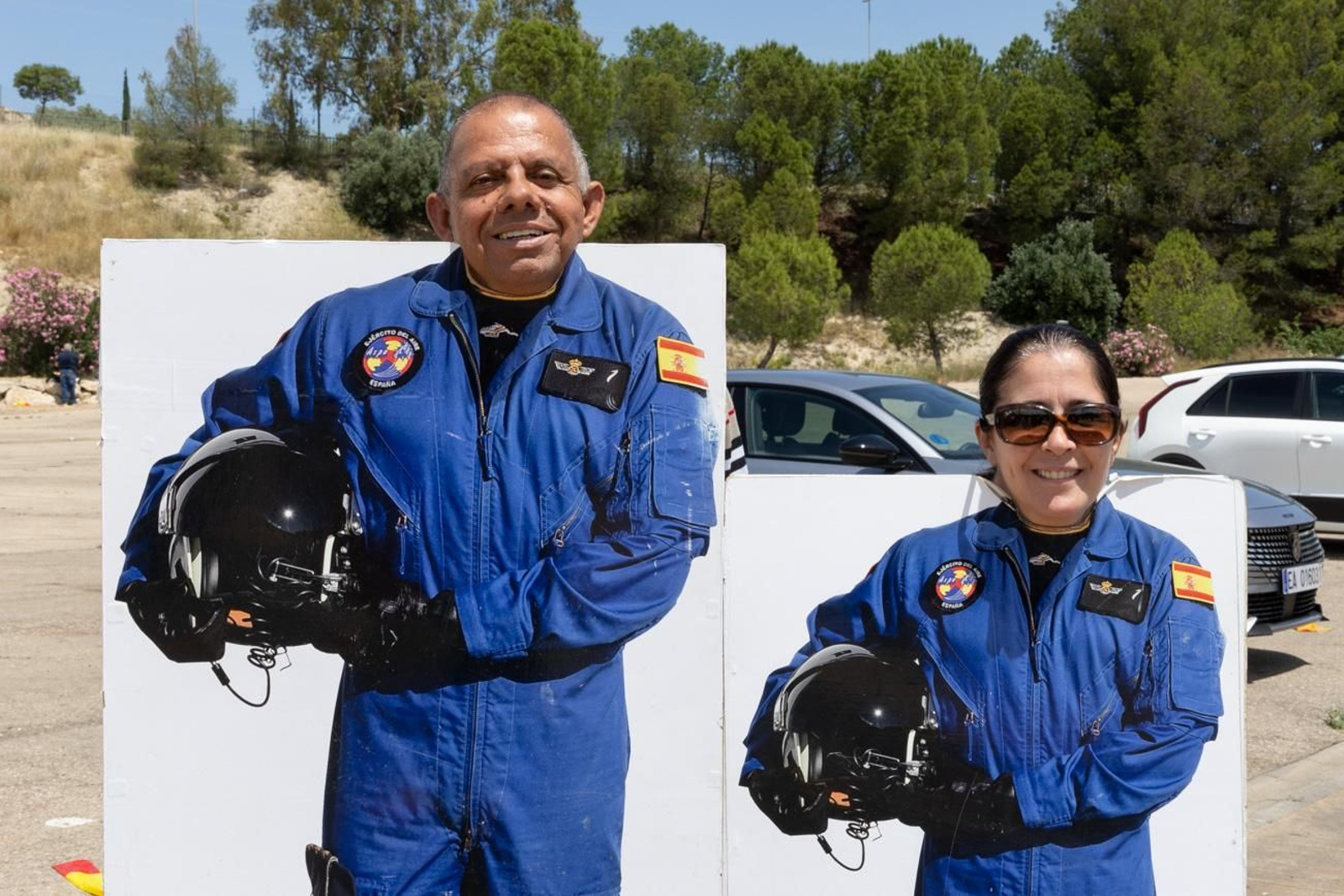 Exhibición de la Patrulla Aspa del Ejército del Aire y del Espacio con motivo del 1.200 aniversario de la capitalidad de Jaén