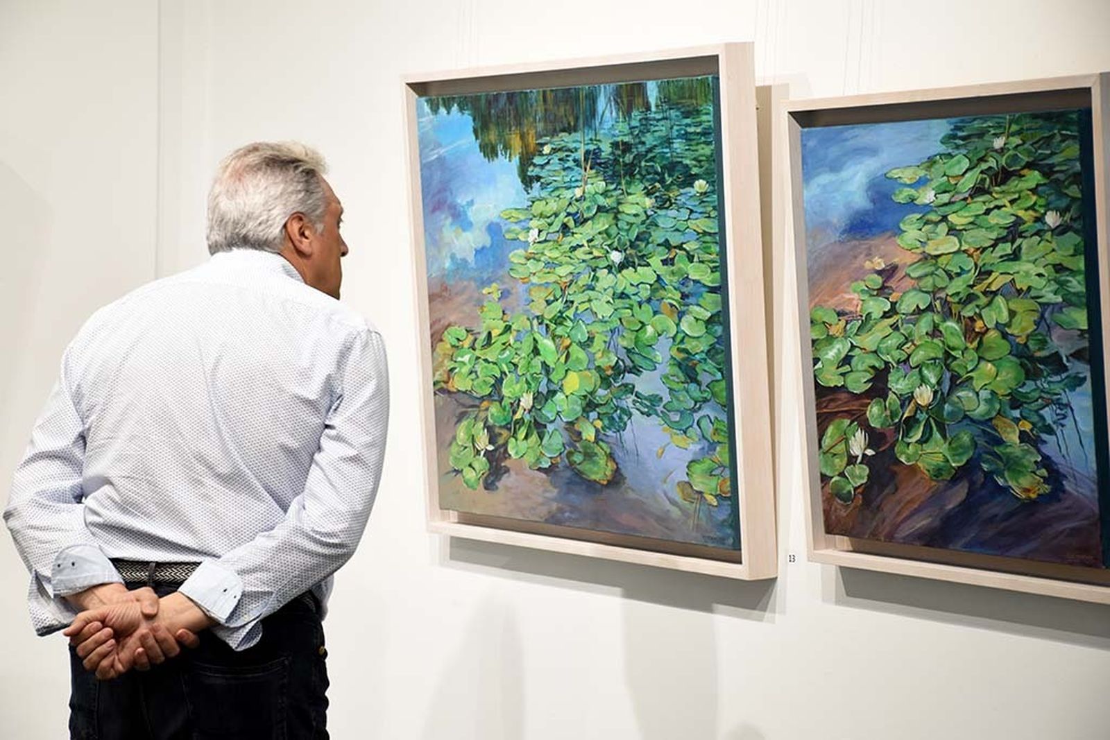 Inauguración exposición 'Naturaleza' del pintor ayamontino Juan Fernández.