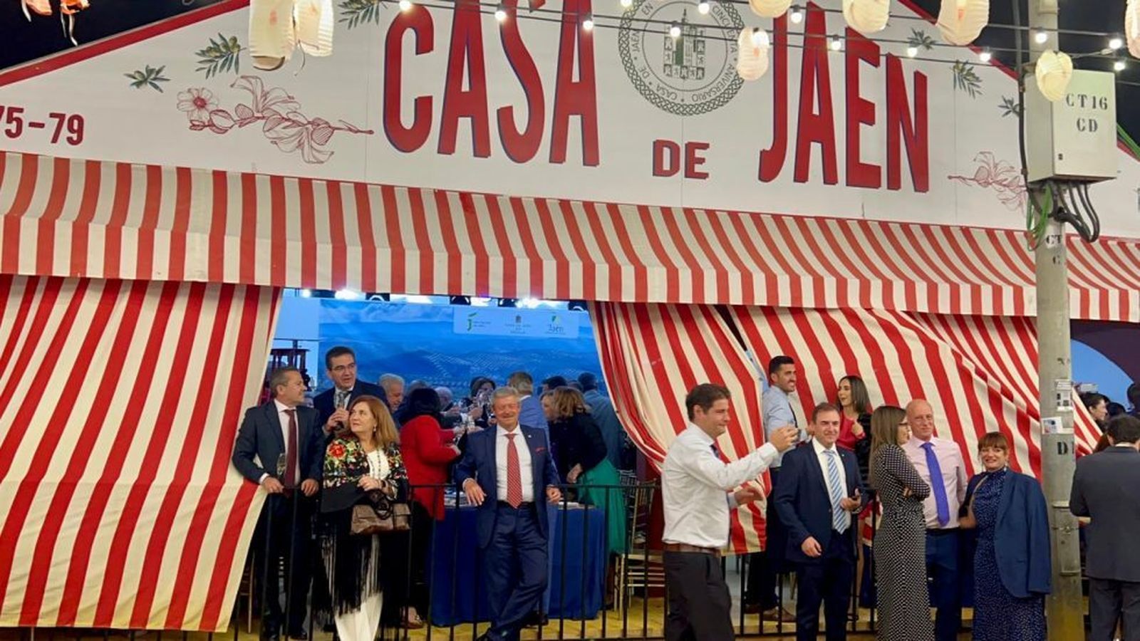 La caseta de la Casa de Jaén en la Feria.
