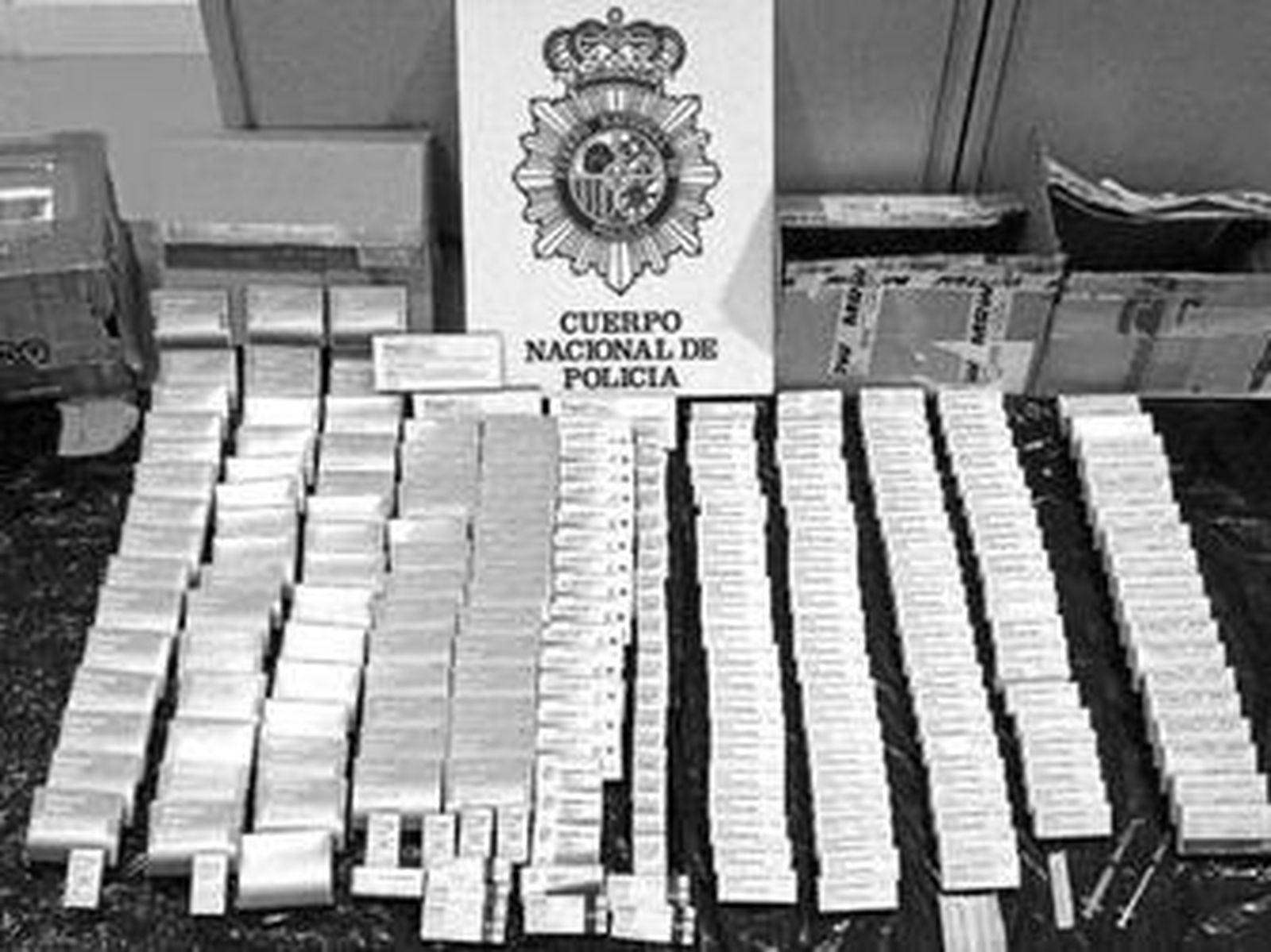 Imagen del material intervenido en la última operación llevada a cabo por la Udyco del Cuerpo Nacional de Policía de Algeciras.