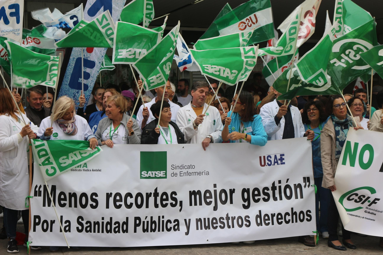 Una protesta de Satse en el Hospital de Puerto Real Una protesta de Satse en el Hospital de Puerto Real
