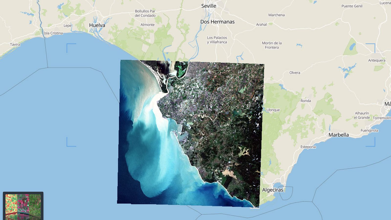Imagen de Cádiz del satélite Sentinel-2.
