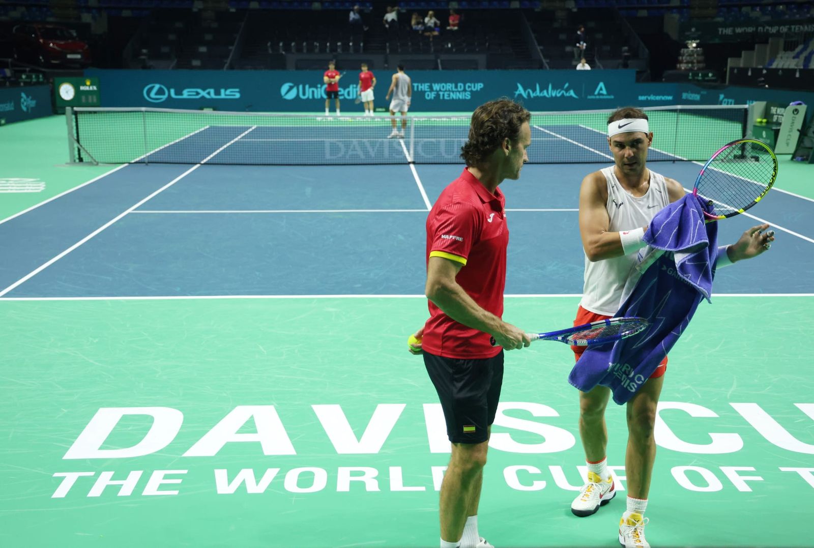 Carlos Moyá y Rafa Nadal.