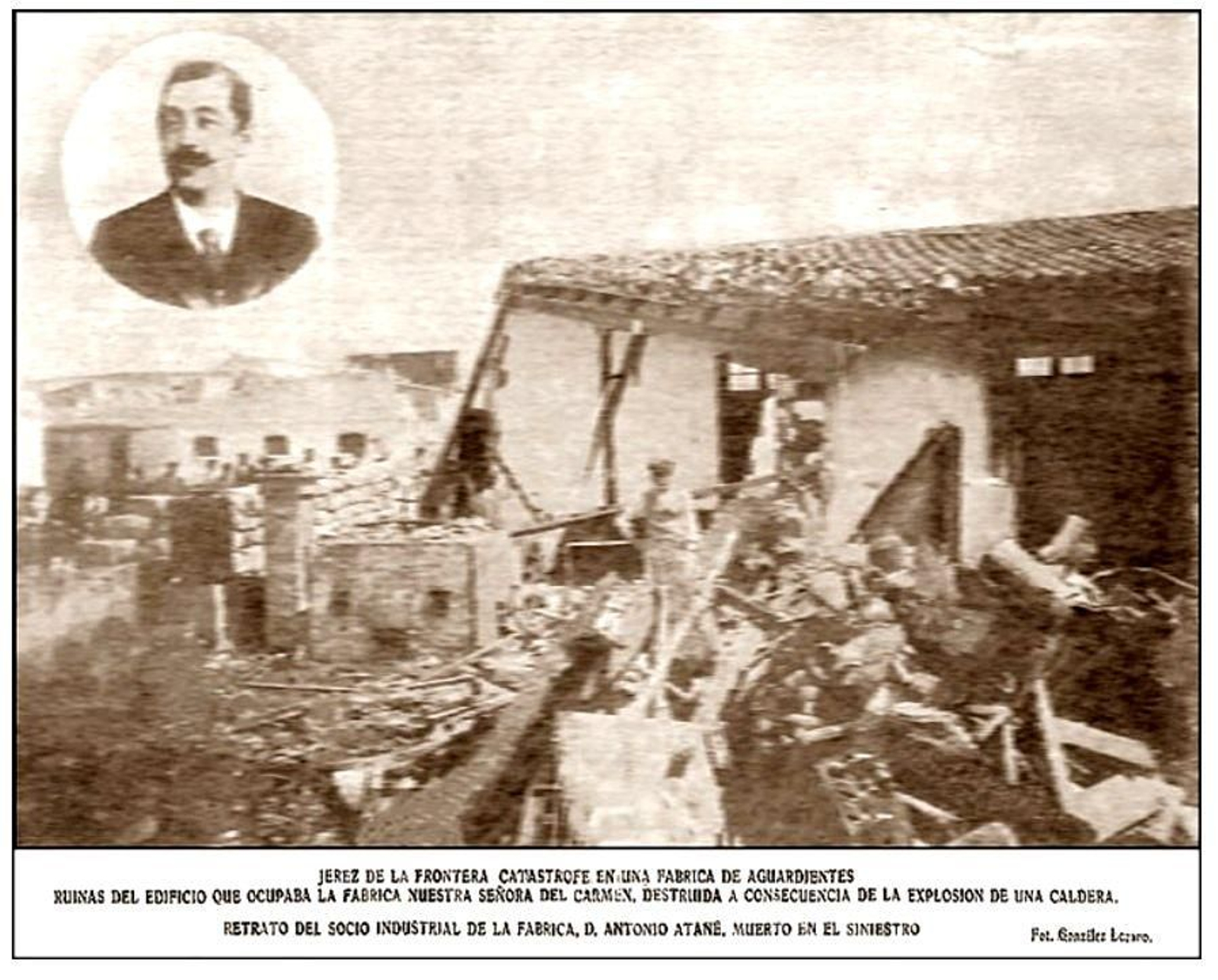 Explosión en la destilería Nuestra Señora del Carmen, 1907.