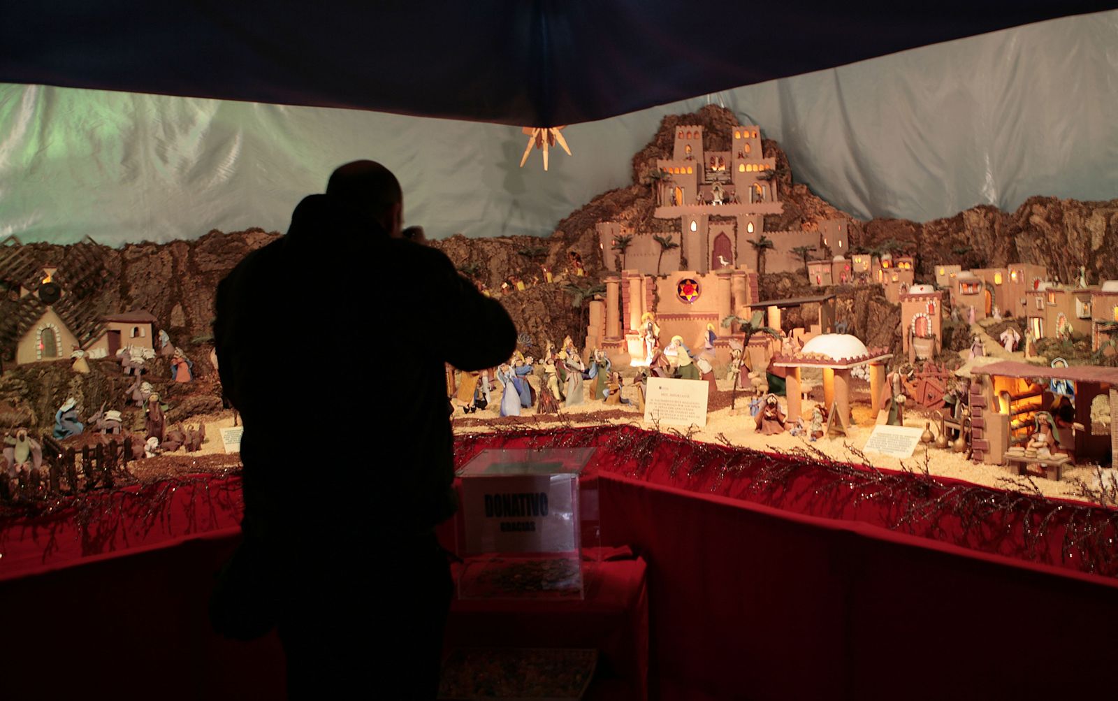 Belén del Centro San Pelayo, en una edición pasada, en Los Arcos.