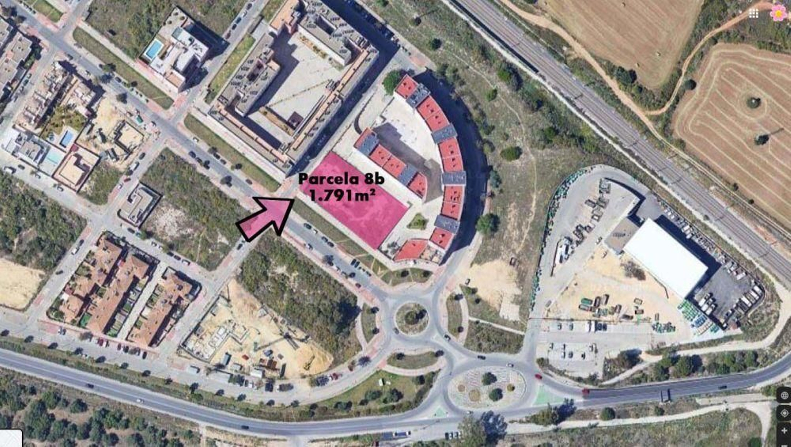 Parcela de Casines en la que se construirán las viviendas