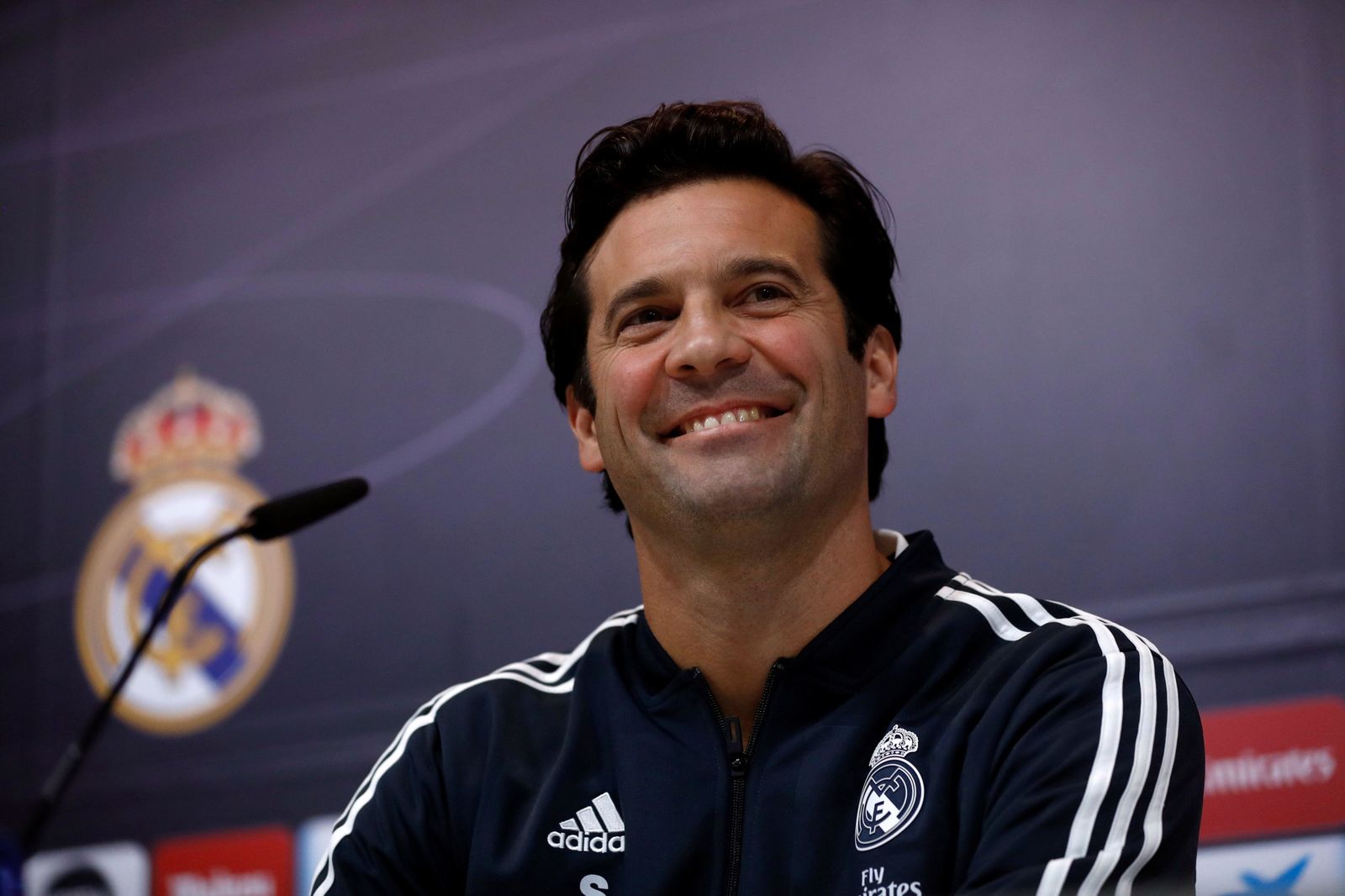 Santiago Hernán Solari, en su primera rueda de prensa como entrenador del Real Madrid.