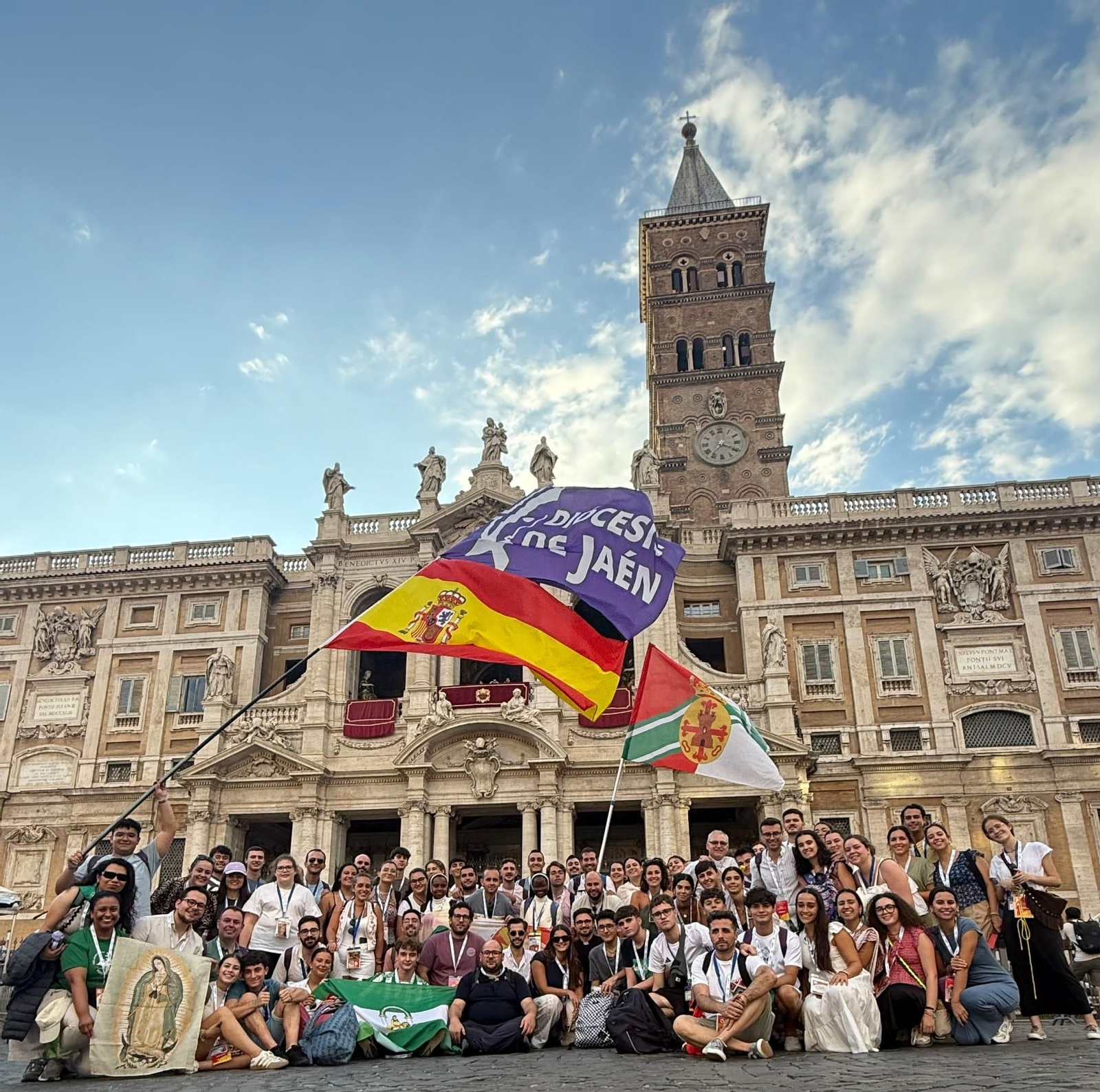 Jóvenes jiennenses participantes en el encuentro.