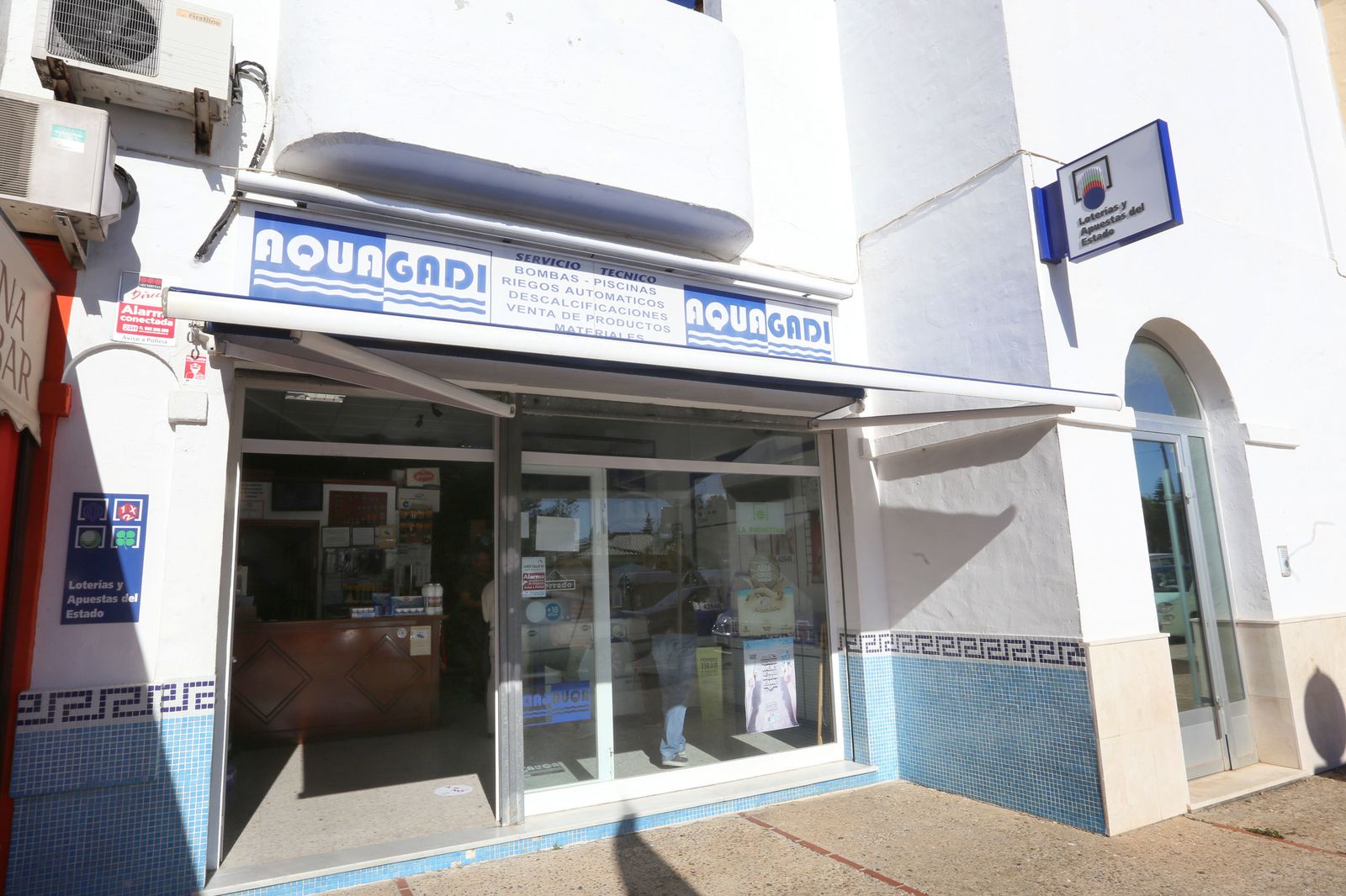 Administración de Loterías en Los Gallos donde se selló un pleno al quince de la quiniela.