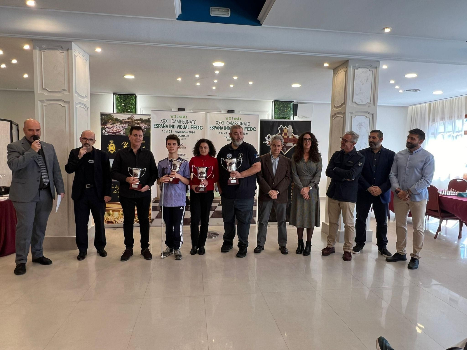 Entrega de premios del certamen de ajedrez en Bailén.